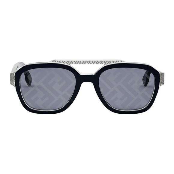 NEW FENDI SUNGLASSES BLUE GREY FENDI FE40076U 90X SQUARE MEN EYEWEAR FE 40076U